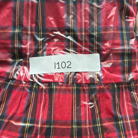 J. Crew NWT Tartan Plaid Midi Dress Ruffled Tiered Pockets Preppy Red Sz 0 I102 - Picture 14 of 14